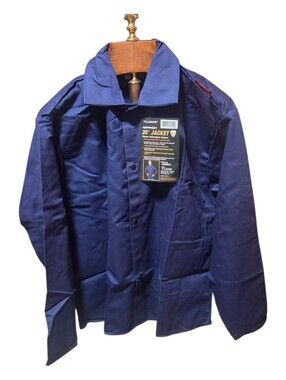 Tillman 6230B Navy Blue FR Cotton Welding Jacket 30" Flame Retardant NWT XL